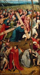 The Christ holding his Cross, The way to Calvary