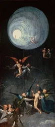 The Blessed Souls. Paradise - Ascent into Heaven. From: Four Visions of the Hereafter by Hieronymus Bosch (c. 1450-1516). Size: 88.8 x 39.9, c. 1490-1510, Palazzo Grimani, Venice