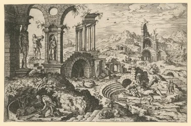 Saint Jerome in a Ruined Landscape