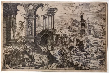 Ruined Landscape with the Penitent Saint Jerome