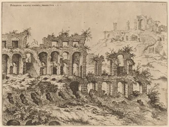 View of the Colosseum with the Palatine in the Background