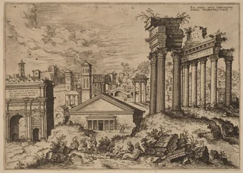 View of the Forum from the Base of the Capitol