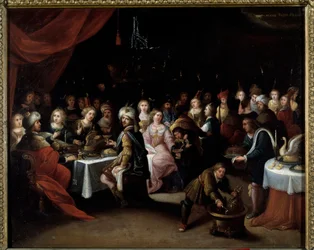 The Wedding of Cana. Painting by Hieronymus Franck (1578-1628)