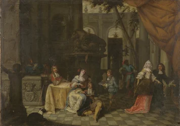Elegant Company on a Terrace
