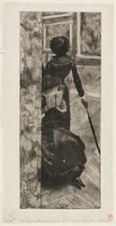Mary Cassatt in the Paintings Gallery at the Louvre