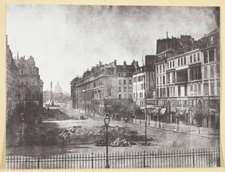 Rue Royale and Remains of the Barricades of 1848
