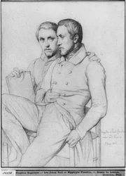 Double Portrait of Hippolyte and Paul Flandrin, 1835
