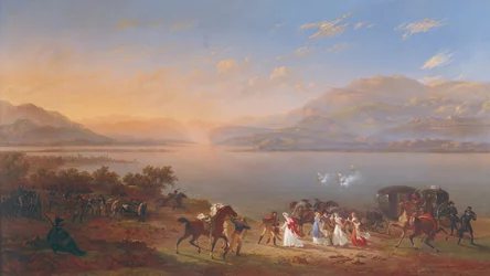Empress Josephine Arriving to Visit Napoleon in Italy on the Banks of Lake Garda