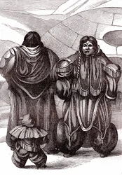The Eskimo family (engraving)