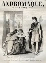 Andromaque tragedie in five acts - Engraving in 