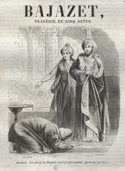 Bajazet tragedy in five acts by Jean Racine (engraving in Oeuvres de Jean Racine illustrated by Pauquet and notice by Emile de La Bedolliere - 1851)
