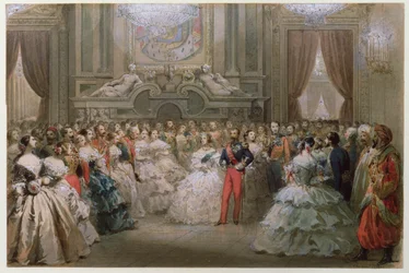 Queen Victoria and Prince Albert at a Gala Dinner Given by Napoleon III and Eugenie, 1853