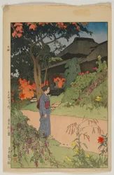 Hundred Flower Garden (Hyakkaen), from the Series, Twelve Scenes of Tokyo, Taisho Era