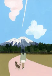 Walk with Dog and Airplane Cloud