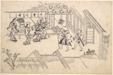 The Entrance to Ageya-machi, from the series "Scenes in the Yoshiwara (Yoshiwara no tei)"