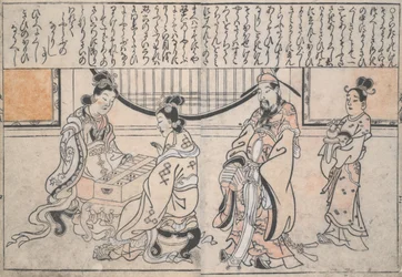 Yang Guifei Plays a Game while the Emperor Xuanzong Looks On