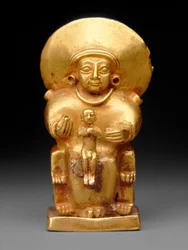 Seated Goddess with a Child