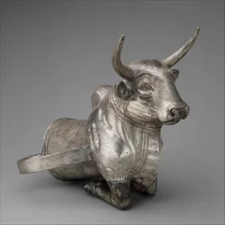 Vessel terminating in the forepart of a bull, c.1300 BC