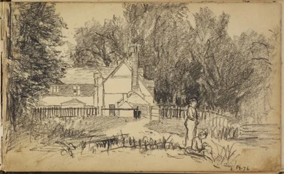 House and Two Figures