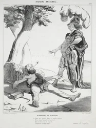 Ancient History, plate 20: Alexander and Diogenes