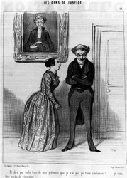 And to say that these are three of my defendants whom I could not have convicted!... be lost reputation!... (from the series of cartoons on Justice)