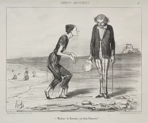 Aquatic Sketches, plate 8: Madame la Baronne, it is my honor...