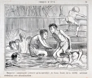 Artwork by Honoré Daumier (1808-1879) from the Charivari, dated 1858: series "Croquis d