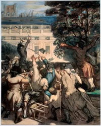 Camille Desmoulins in the Palais Royal Gardens