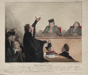 Caricaturana, plate 44: Robert-Macaire, lawyer