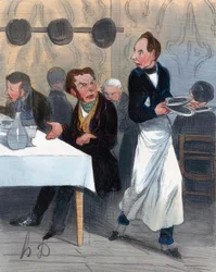 Complaining customer in restaurant