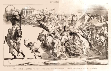 Daumier - Grand Parade of the Army