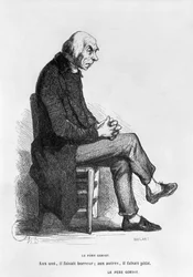 Father Goriot, illustration from „Le Père Goriot“ by Honoré de Balzac (1799-1850), engraved by A. Baulant (fl. 1840-50)