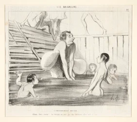 Mutual Instruction. Come On, Old Man! Bladders Are Not Lanterns, They Go in the Water, from The Bathers