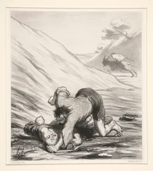 The Donkey and the Two Thieves, from Artists