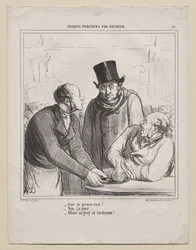 Parisian Sketches, Plate 16: You Will Take Nothing?