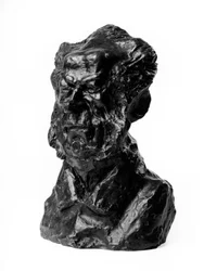 The busts loads of the Celebrites du Juste Milieu Caricature by Baron Jacques Antoine Adrien Delort (1773-1846), general and deputy. The mocking. Sculpture by Honore Daumier (1808-1879) 19th century