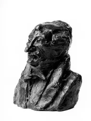 The busts loads of the Celebrities of the Right Middle. Caricature by Alexandre Simon Pataille (1781-1857), magistrate and deputy. The gourmet. Sculpture by Honore Daumier (1808-1879) 19th century. Musee des Beaux Arts