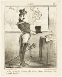 "- Hard to Imagine That One Day I Might Have to Trade My Crown Against a Simple Hat," Plate 249 from Actualités