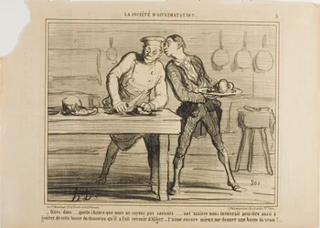"- I am glad that we are not scientists, otherwise Monsieur would also invite us to taste this camel hump he ordered from Algeria… I