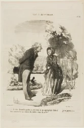 I am sorry that I did not recognize you right away. I could not distinguish you from all the other roses!, plate 55 from Tout Ce Qu
