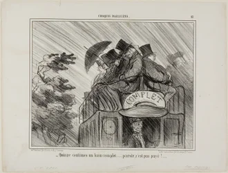 Just 15 cents for a full bath.... what a deal!, plate 12 from Croquis Parisiens