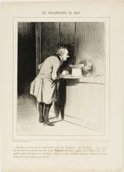 Sir, I would like to subscribe for the earthquake at Batignolles... here are two Francs... but put in properly my name and address in your newspaper, Rigolard - Philanthropist, stationer at rue St. Honoré 345, offering clocks and statues by Dantan