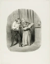 Disadvantage of Marrying a Woman with a So-Called Artistic Talent, Plate 77 from The Good Bourgeois