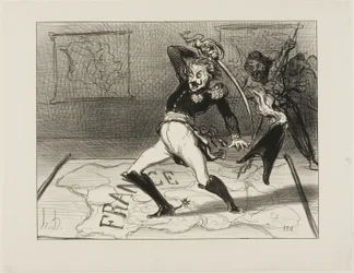 Emperor Nicolas Working in His Cabinet, Plate 94 from Actualités