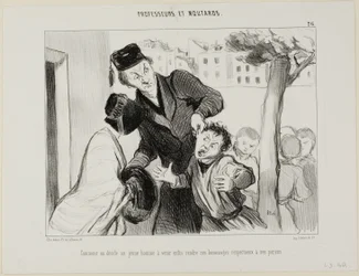 How to Convince a Young Man to Finally Learn to Pay his Respects to his Parents, plate 26 from Professors and Rascals