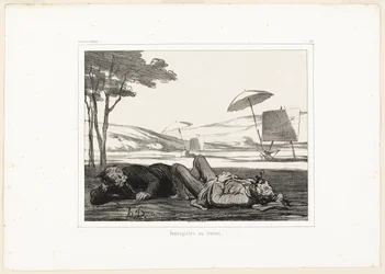 Landscape Painters at Work, Plate 309 from Souvenirs d