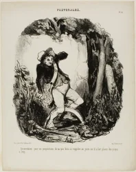 Quite Embarrassing Not to Remember Where One Has Hidden the Wolf Traps, Plate 44 from Pastorales