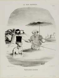 Relaxation during the dog days, plate 33 from Les Bons Bourgeois