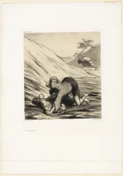 The Ass and Two Thieves, plate 75 from Souvenirs d’artistes