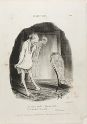 The Gown Falls, Man Remains, and the Legs are Shaking. (J.B. Rousseau), plate 10 from Coquetterie